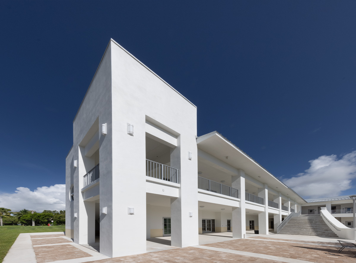 Architectural view of Palmer Trinity student center in Miami, FL